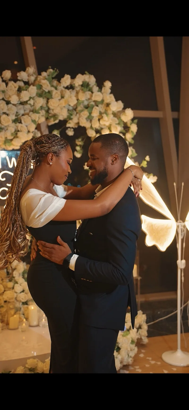 Tejiri and Divine at the proposal