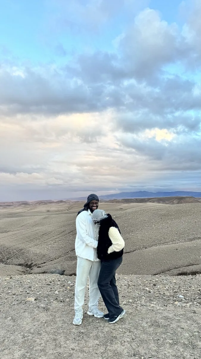 Desert hilltop embrace