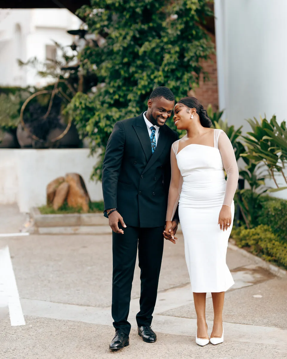 Couple walking outdoors